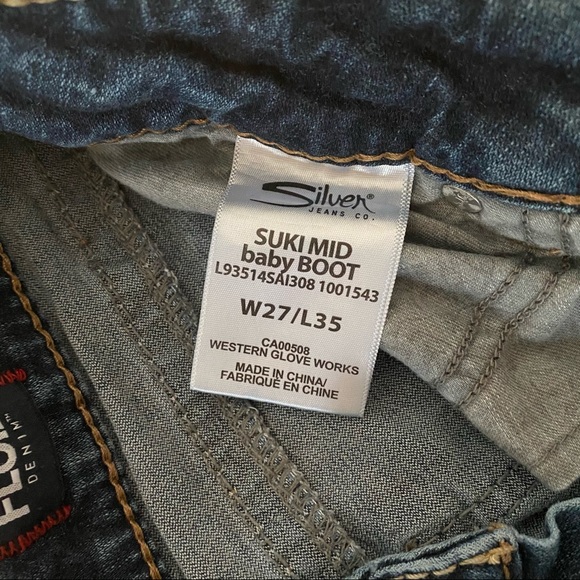 Silver Mid Baby Boot Distressed Jean - Picture 3 of 6